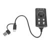 USB Sound Card External Stereo Sound Card with Volume Control USB To 3.5mm   Sound Adapter for PC Laptop Desktop Headset