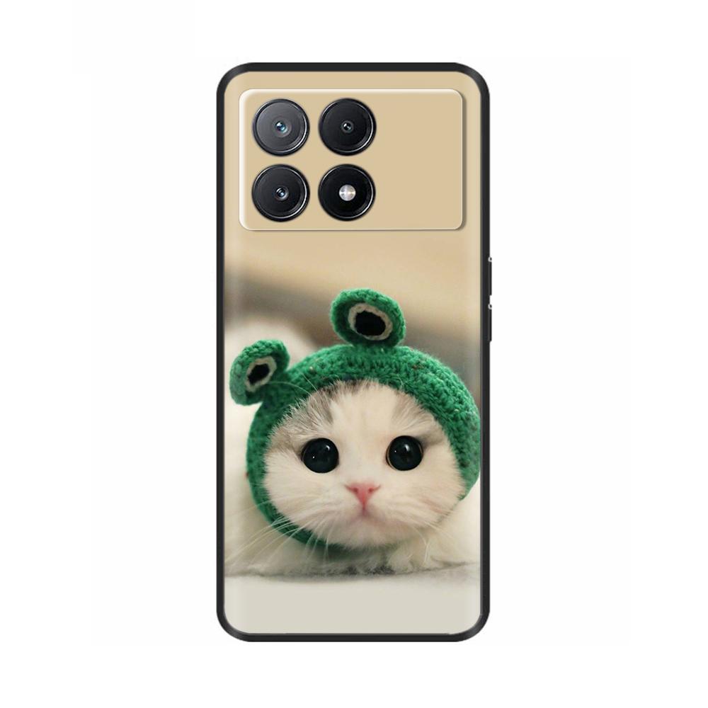 Poco X6 Case Phone Case Lovely Cat Coque Cover For Xiaomi Poco X6 Pro Poco X 6 Pro X6Pro Pocox6 Pro 5G Liquid Silicone Cases