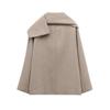 Autumn New Women's Clothing European and American Style French Design Sense Blended with Scarf Coat Coat