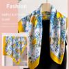 Sonnenschutz Kopftuch Zitronenmuster Kleines quadratisches Tuch Weiches Haarband Hijab Halstuch Satin Krawatte Schals Hot Girl Style