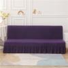 Solid Color Elastic Folding Sofa Bed Cover With Skirt Without Armrest Sofa Cover Seat Furniture Couch Cover for Living Room