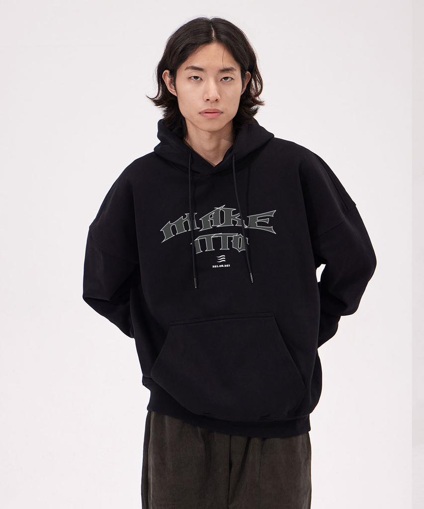 Black Letter Lettering Hoodie_Black
