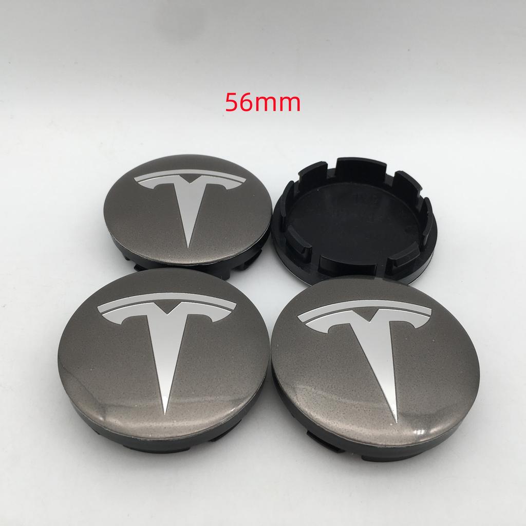 AAAIK1 20pcs 56mm 60mm 68mm For Tesla Model 3 Model Y Model S X Car emblem Wheel hub Center Cap Badge covers Decals Styling accessories
