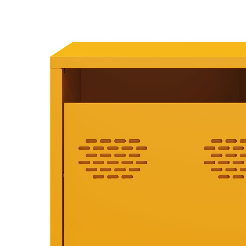TV Stand Mustard Yellow 101.5 X 39 X 43.5 Cm Cold Rolled Steel