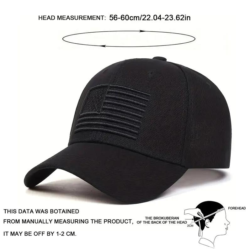 Unisex American Flag Embroidery Baseball Caps Spring Autumn Outdoor Sunscreen Hat Adjustable Casual Trucker Hats