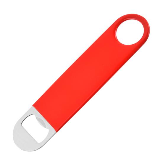 

Плоская открывалка для бутылок, открывалка для пива из нержавеющей стали, портативная открывалка для бутылок в баре с отверстиями для подвешивания красный