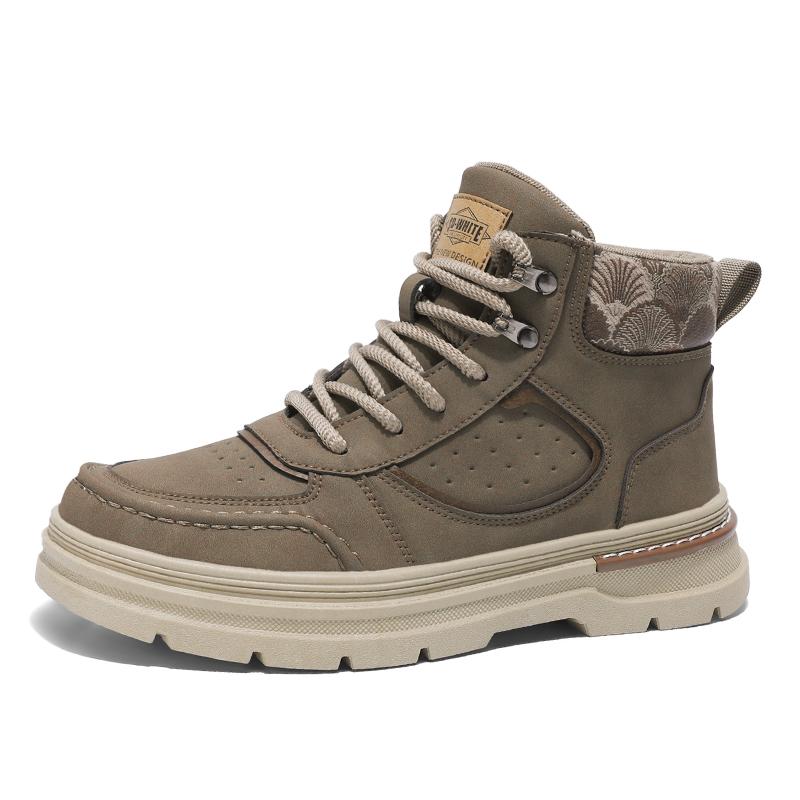 Winter Autumn Men's Boots High Top Casual Sneakers Men Designer Anti-Slip Ankle Boots Outdoor Thick Sole Mens Work Boots New