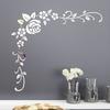 Corridor Wall Sticker Living Room Background Mirror Flower Art Acrylic