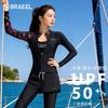 Dames UV-Bescherming Rash Guard Set Lange Mouwen Top Broek Snorkelen Zwemmen Surfen Duiken