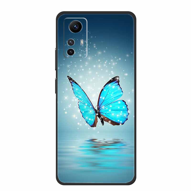 For Xiaomi Redmi Note 12S Case Cool Animals Soft Silicone TPU Phone Case for Redmi Note12S Luminous Butterfly Shockproof Fundas