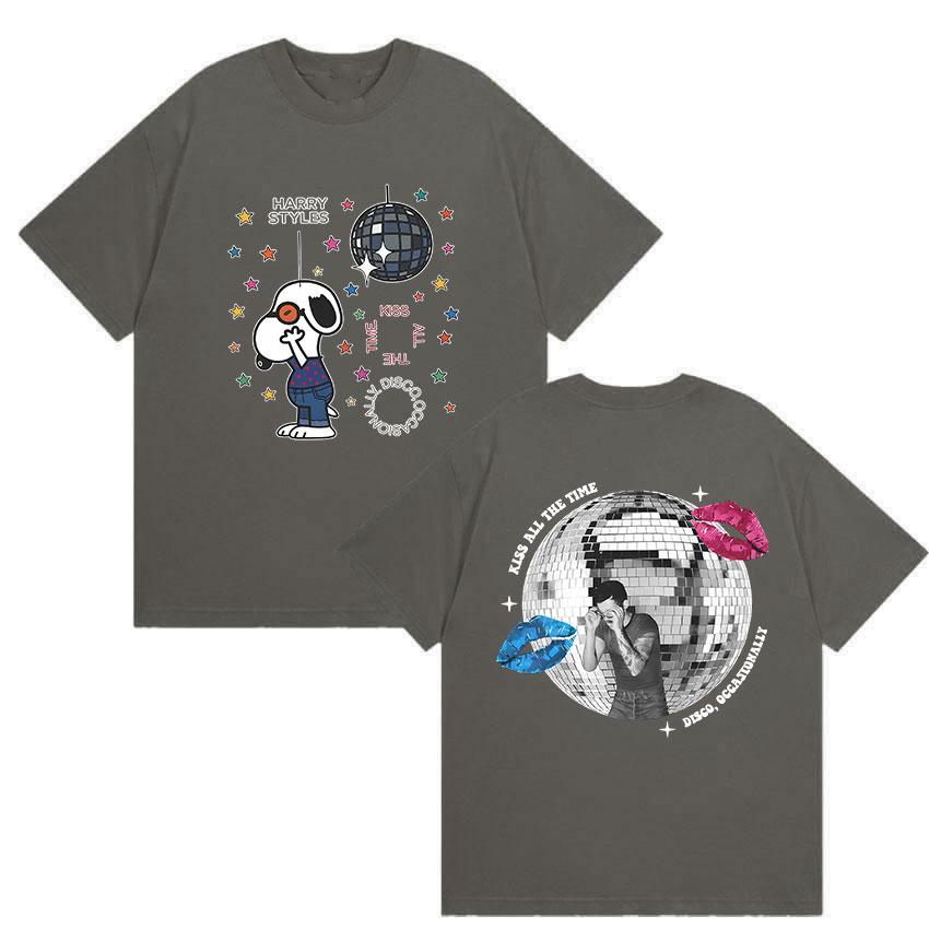 

In Harry Styles MoUnisexts Kiss Full Disco Intermittent Tour Unisexs Tshirt Summer Fashion Cotton Shortsleeved Tshirt 2XL
