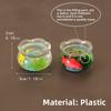 3*2cm 1/12 Fish Tank Plastic Fish Tank Bowl Dollhouse Decals  1/6 1/12 Dollhouse Decoration