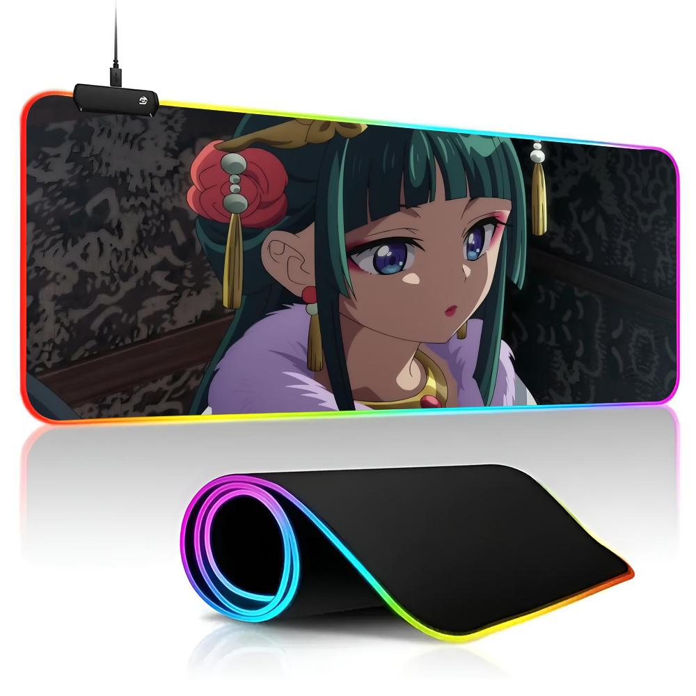 

The Apothecary Diaries Mouse Pad game RPG 40x90cm Mouse Mat Gaming Mousepads LED Keyboard Mats Luminous Desk Pads Mouse Pad For RGB600x300x3mm