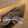 [Fashionable Anti-blue Light Frames] Anti-blue Light Double Bridge Glasses Frame For Men And Women