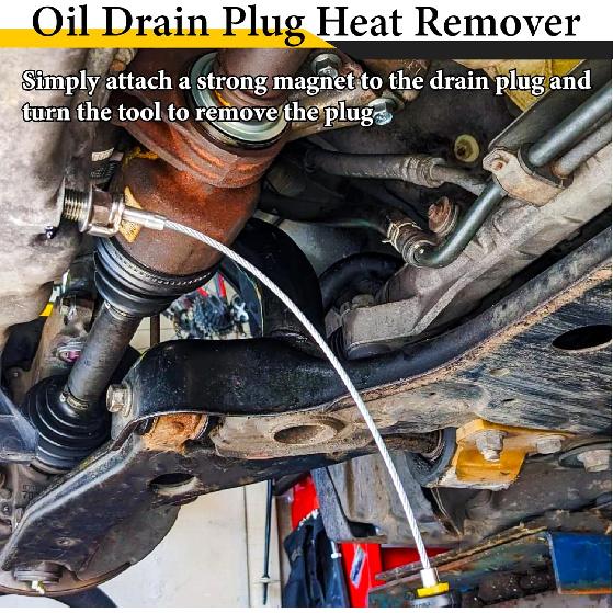 Strong Magnetic Oil Drain Plug Remover Tool, Oil Drain Plug Remover Trument, Anti Scald Sump Plug Removal Tool, Universal Flexible Oil Plug Removal