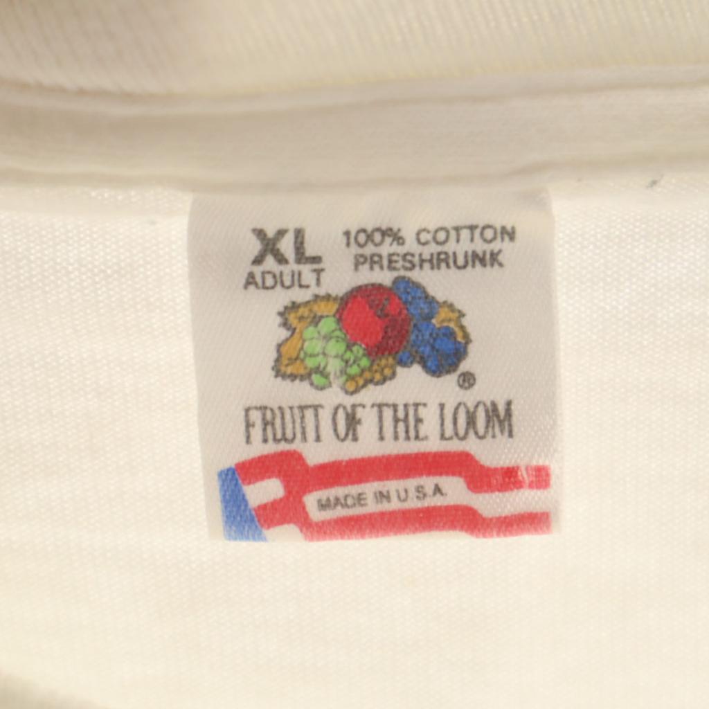 FRUIT OF THE LOOM 90s Made In USA Old Message Print Short Sleeve T-shirt Men's Used