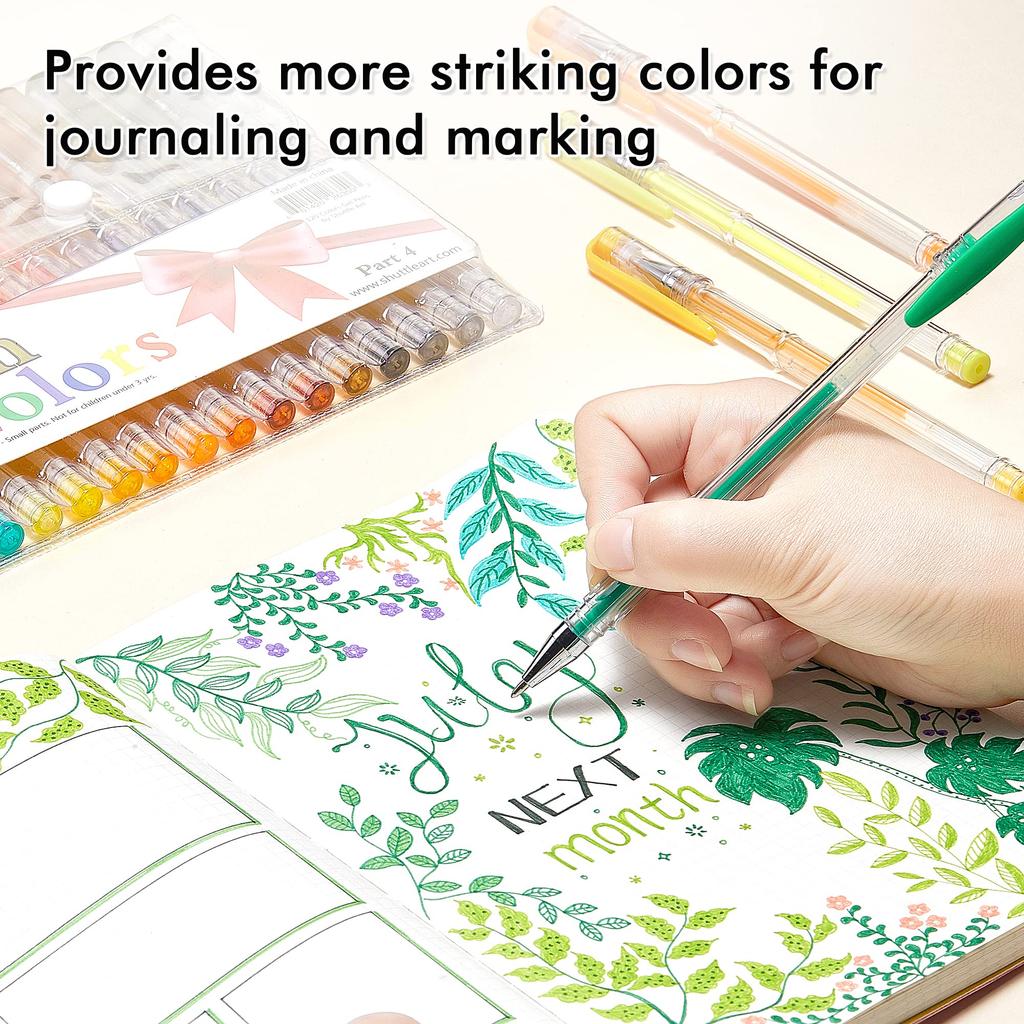 Shuttle Art Gel Ballpoint for Adult School Entrance Christmas Clear Case Included Pens, 120-Color Set, Water-Based, Light-Resistant, Water-Resistant,