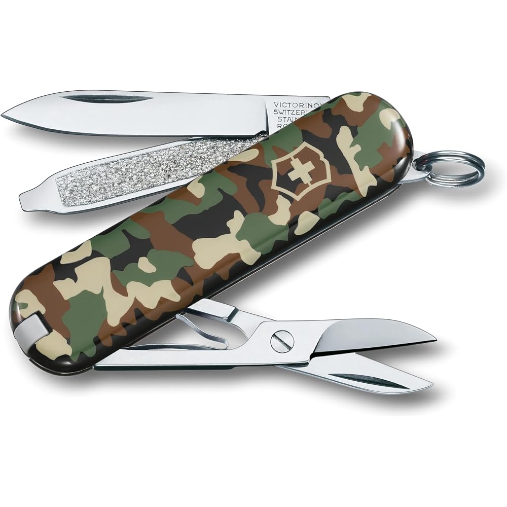 Victorinox Classic SD Camouflage Swiss Army Knife 7 Functions Compact Lightweight Multi-Tool
