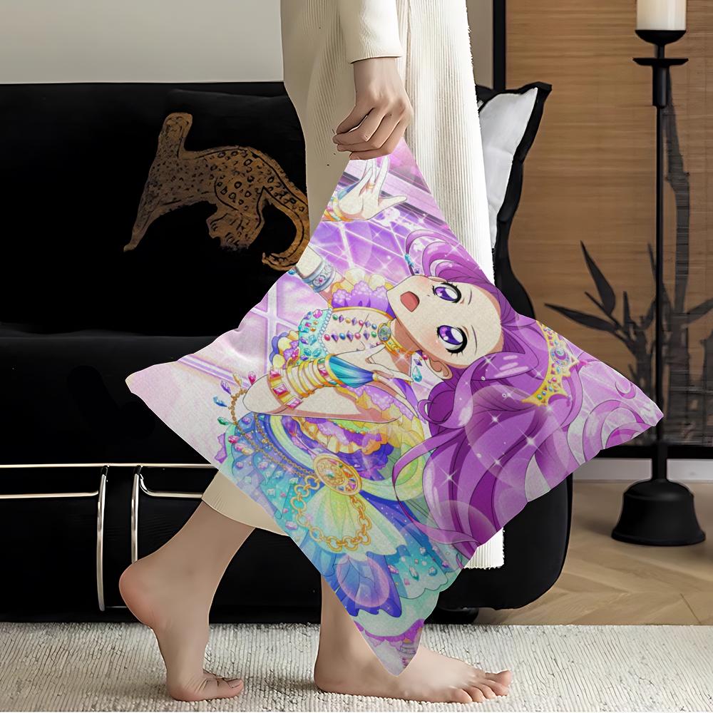 Aikatsu On Parade! Anime Cushion Cover Car Throw Pillow Case For Sofa Car Christmas Gift 40x40cm 45x45cm
