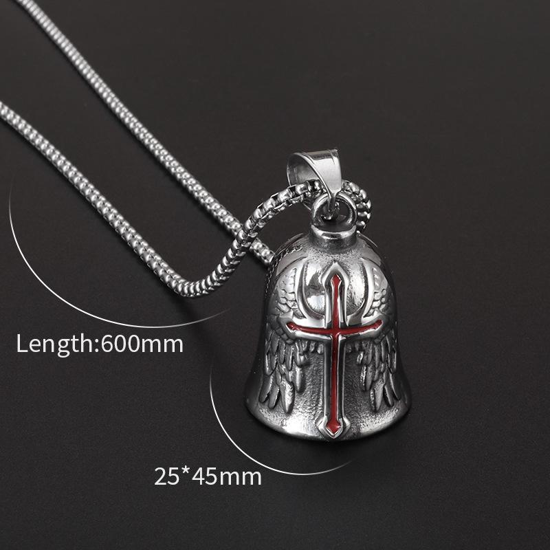 Retro and Simple Heart-shaped Wing Bell-shaped Alloy Pendant, Versatile and Fashionable, Perfect for Personalizing Your Look.