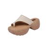 Fashion Chunky Women Clip Toe Sandals Mid Heeled Elegant Shoes Summer 2025 Fashion Slides New Trend Pumps Flip Flops Mujer De Sandalias