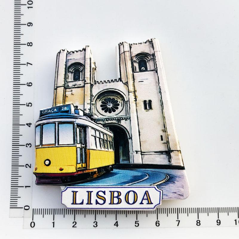 Portugal Lisbon Travelling Fridge Stickers Creative Tourist Souvenirs Home Decor Fridge Magnets Message Board Magnetic Stickers