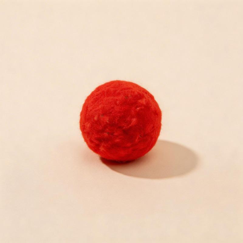 

Green Wool Felt Cat Ball Toy, Soft Felt Kitten Chew Teaser Ball, Interactive Pet Play Toy for Cats Gift