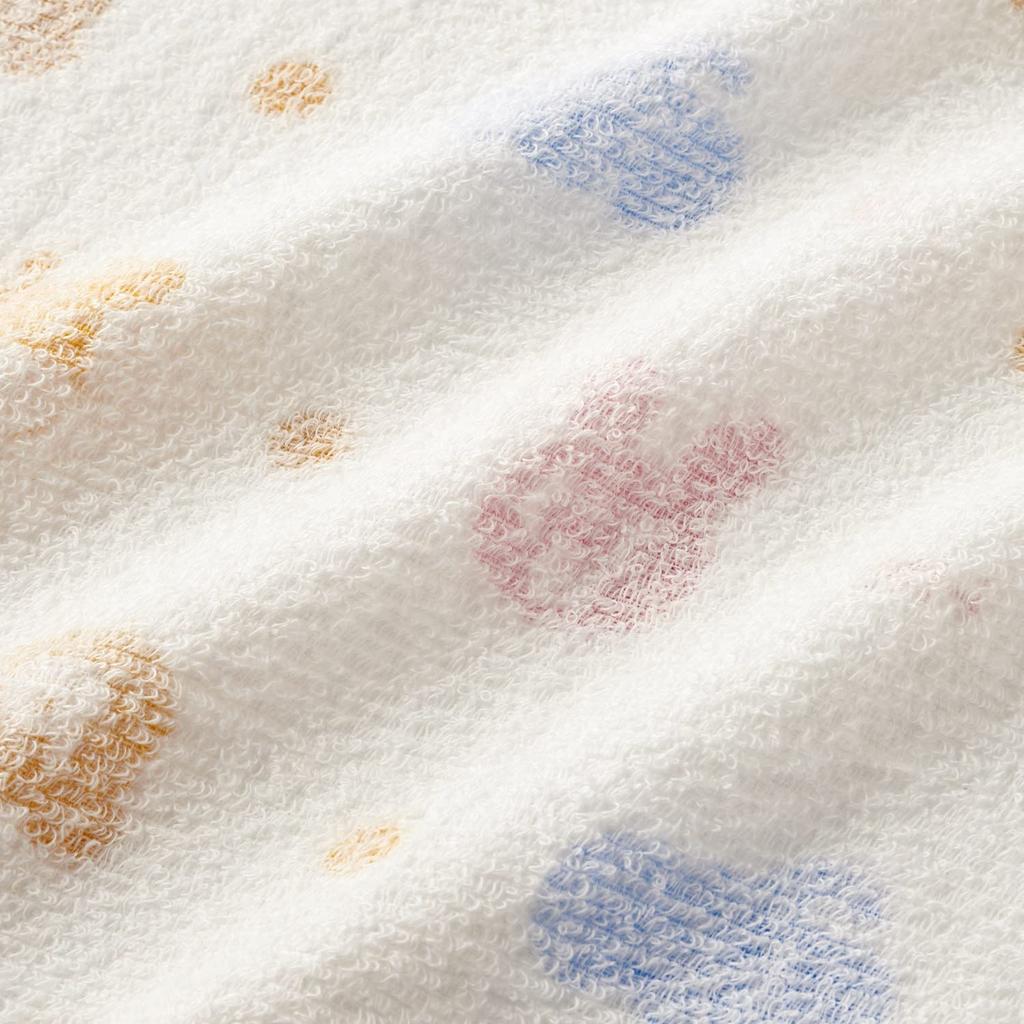 MIKI HOUSE HOT BISCUITS Pieluszka muślinowa do kąpieli Rozmiar uniwersalny Pasuje dla chłopców i ręcznik, Kość słoniowa, Wszystkie, Noworodki, Dziewczynki, 76-8039-496