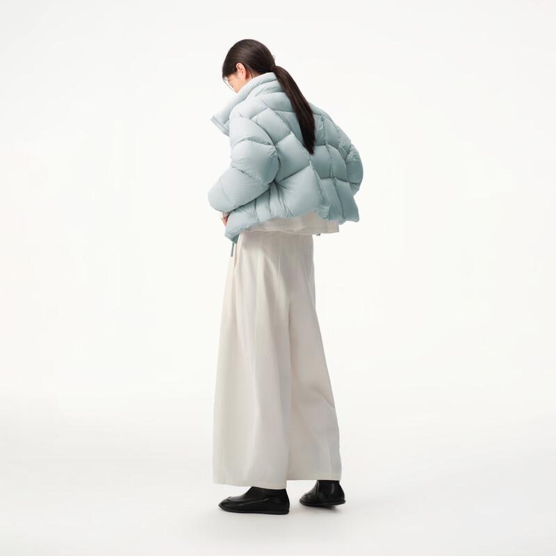 Broadcast Casual Stand Collar H-Line Short Down Jacket