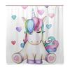 Cute Unicorn Printed Shower Curtain Waterproof Polyester Fabric Bath Curtain For Bathroom Curtains Decoration 180Cm With 12 Hook