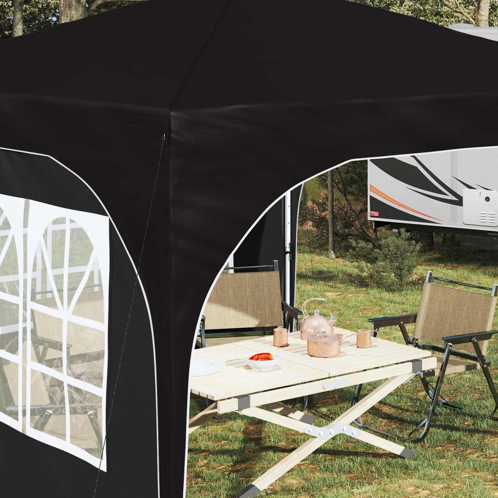 Pop Up Party Tent 290 X 290 X 245 Cm Black