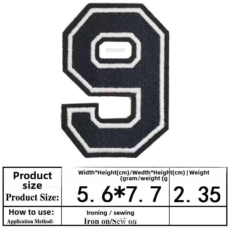 Embroidered Alphabet & Number Jersey Patch Armband Badge