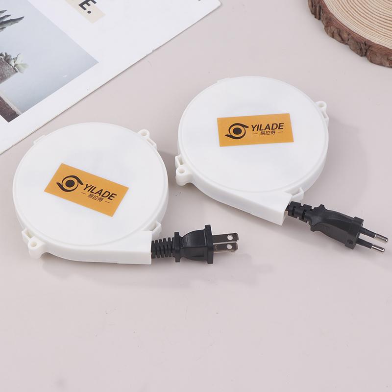 High Quality Automatic Retractable Power Reel Cable 220v Camping Wires Power Reel Cable Sleeves US EU Plug Reel Cable 1.6m