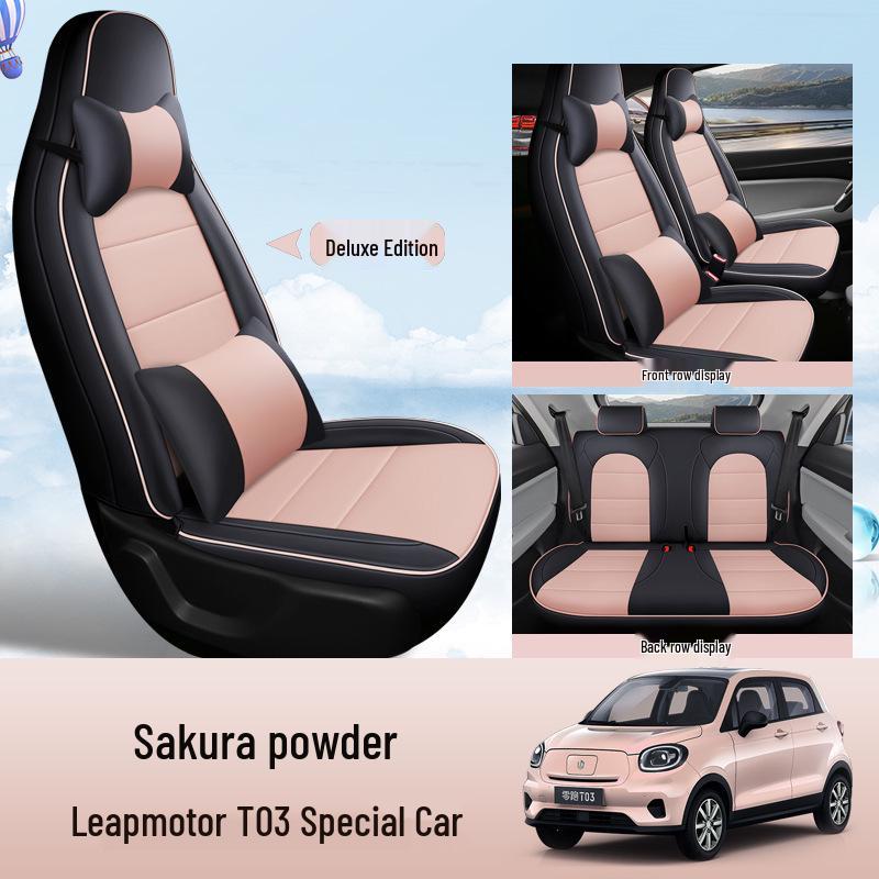 Leapmotor T03 Car Seat Cover: Full Surround, All-Season, Leather Cushion