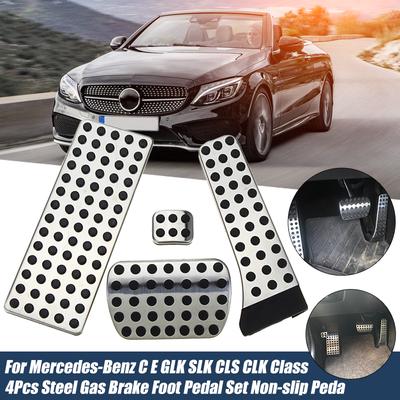 4pcs Car Fuel Brake Clutch Pedal Cover for Mercedes Benz W203 W204 W210 W211 W212 CE