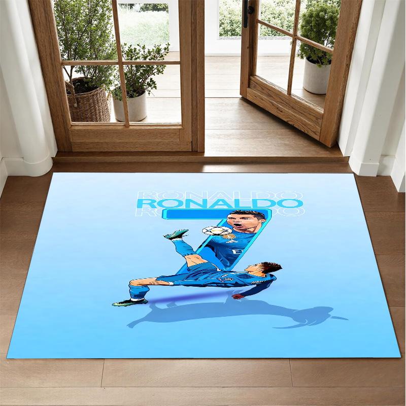 Cristiano Ronaldo Design Kristall Samt Teppich Weiche Dekorative Matte für Schlafzimmer Eingang