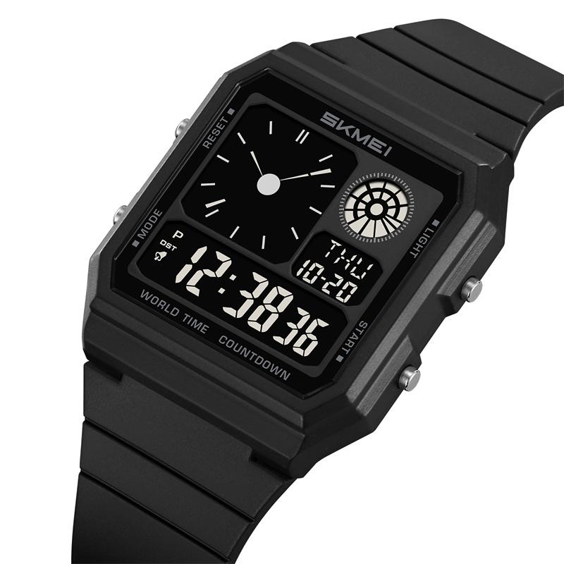 Skmei 5 Alarm Clock Male Military Sports Watches Analog Digital Display Multiple Time Zone Waterproof Swimming Mens Stop Watch
