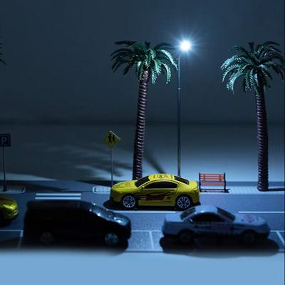 1/64 Diorama Car Parking Lot With Led Light Roadway Display Model Scenery Kit For DIY Landscapes For Create DIY Natural Look