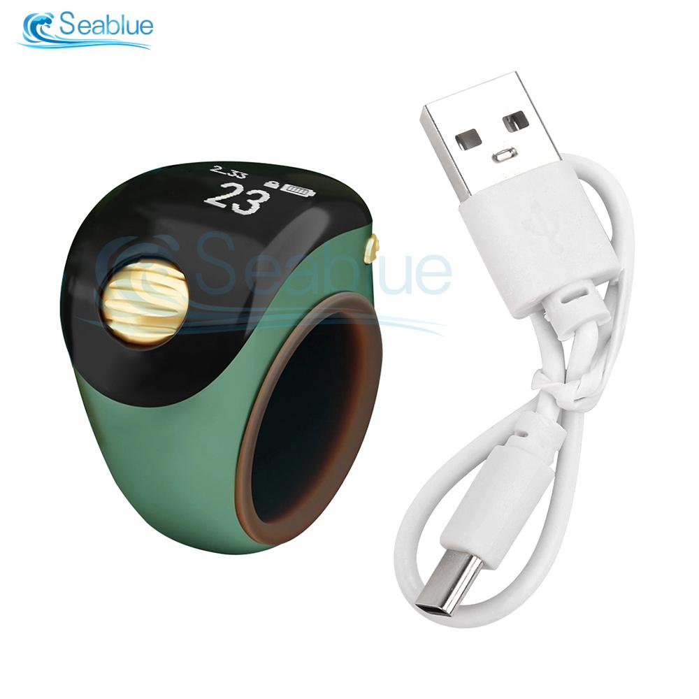 OLED Смарт Тасбих Счетчик Цифровой Счетчик для Мусульман Кольцо для Зикра Тасбих 5 Время Молитвы Вибрационный Напоминание Зарядка Type-c