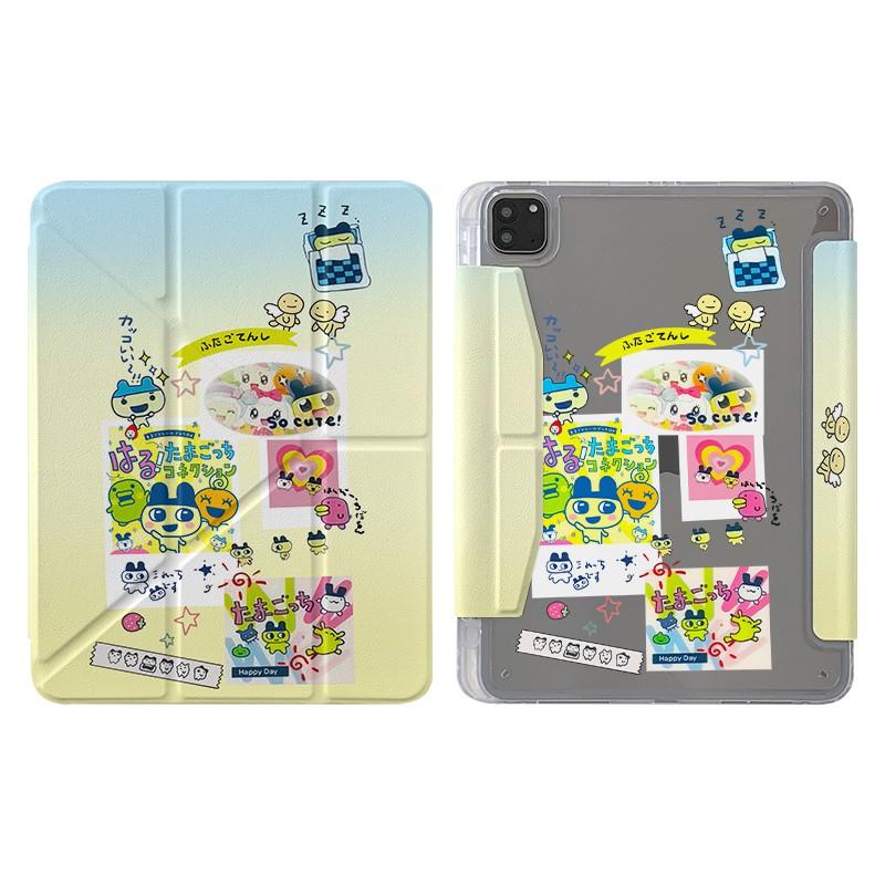 Cartoon Bear Tri-Fold IPad Case With Pen Slot 10th Gen Air 8 7 6 5 Y-Clasp Smart Cover