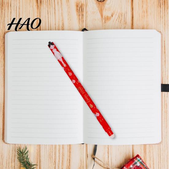 Blue Red Green Erasable Pens Pen Set Christmas Smooth Writing Ink Reusable Holiday Themed Gel Ballpoint for Wish Lists Love Cards Festive Desk