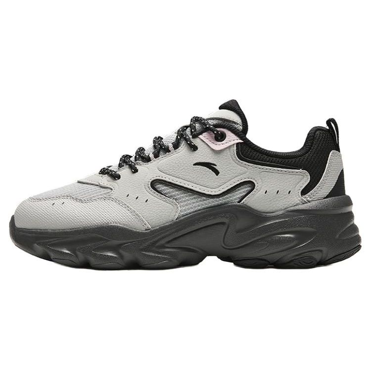 Anta Dad Shoes Comfortable Versatile Low Top Women Sneakers Gray Black 922418893-5