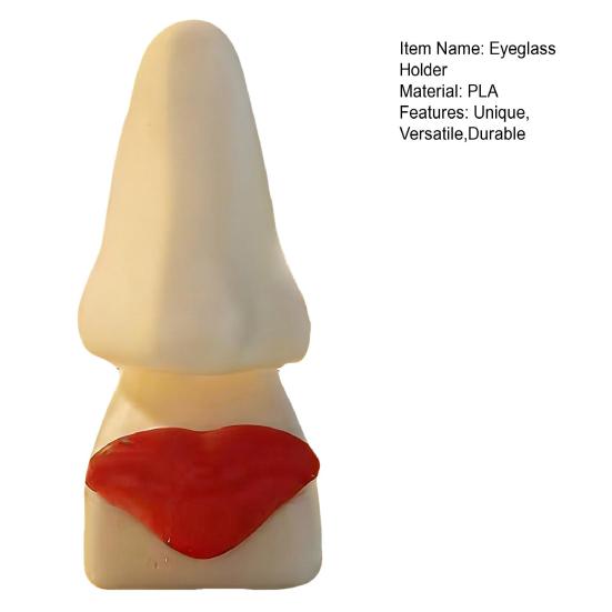 Printed Red Lips Eyeglasses Holder Quirky PLA Desk Organizer for Home Office