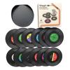 Vintage LP Record Coasters Cup Pads Non Slip Coffee Drink Mats ABS Material Cup Mats Suitable for Dining Table
