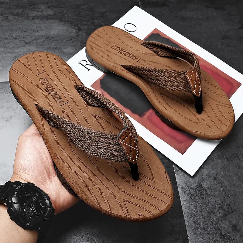 Fashion 2026 Flip Flops Casual Innovative Design Shoes Men Soft-soled Lightweight Home Slippers High-quality Sandals Chaussure Hommes