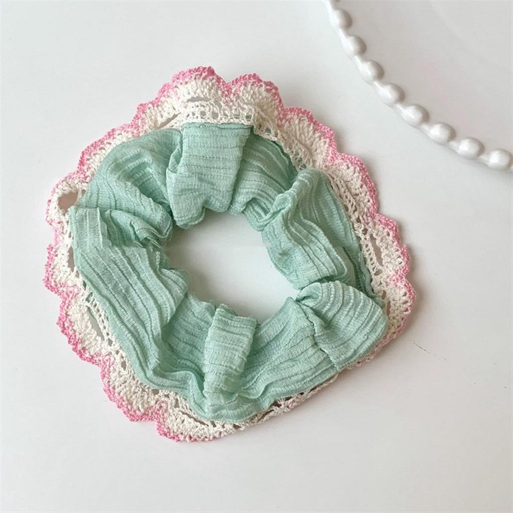 Spitzen-Haargummis für Damen Hochsteckfrisur Haar-Elastikband Haarband Ästhetisches Haargummi Haargummi mit Schleife Zopf-Haarhalter