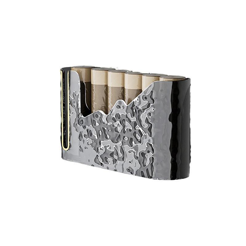 Garbage bag storage box Wall-mounted kitchen Bathroom extraction Light luxury large-capacity transparent plastic bag sorting storage box