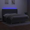VidaXL Sommier à Lattes de Lit avec Matelas et LED, Lit Rembourré, Lit Double, Lit Adulte de Chambre à Coucher Intérieur, 3139134