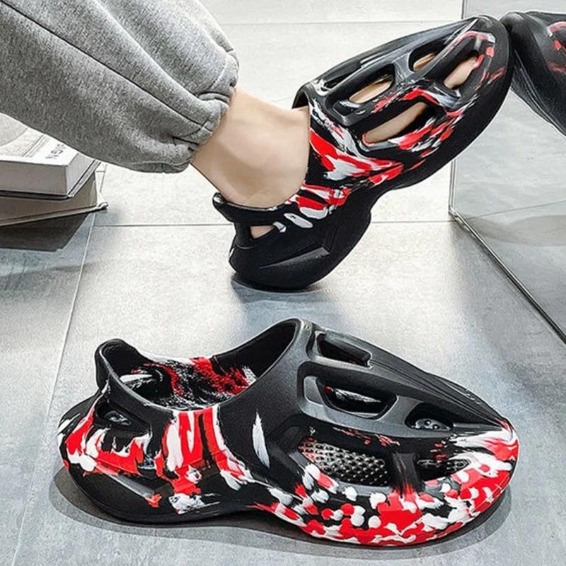 Mode Utomhus Herrsandal Andningsbar Ultralätt Ny Sommar Lågt Pris Nummer 41 Rea Mode Barfota Lyx 2025 Stilar Köp Herrsko