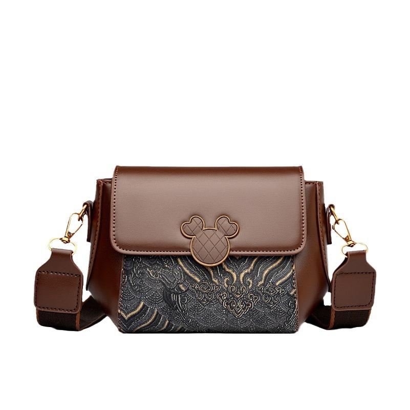 Women's bag new 2025 high-end fashion foreign style women's shoulder bag contrast splicing women's bag crossbody bag